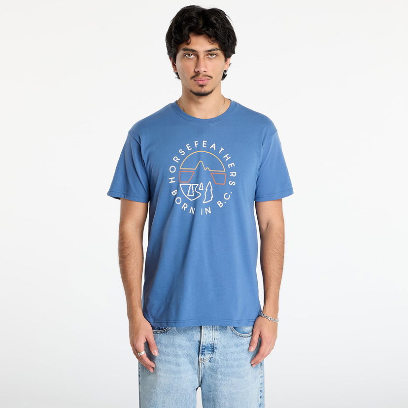 Majica Horsefeathers T-shirt Line Circle XXL Modra | SM1392C