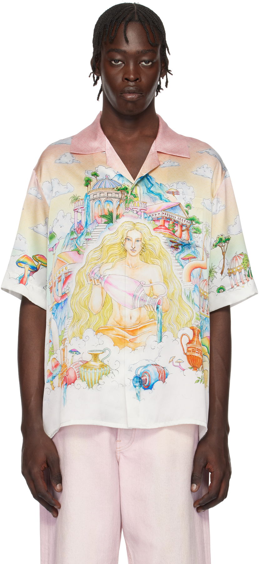 Srajce Casablanca Print Silk Shirt Večbarvna | U-MPS25-SH-003-06