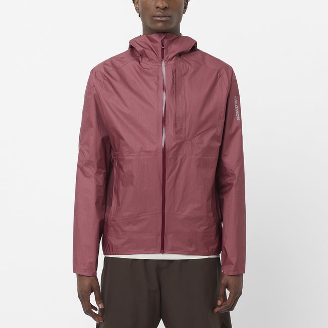 Jakna Salomon Bonatti Waterproof Hooded Jacket Bordo | LC2686300