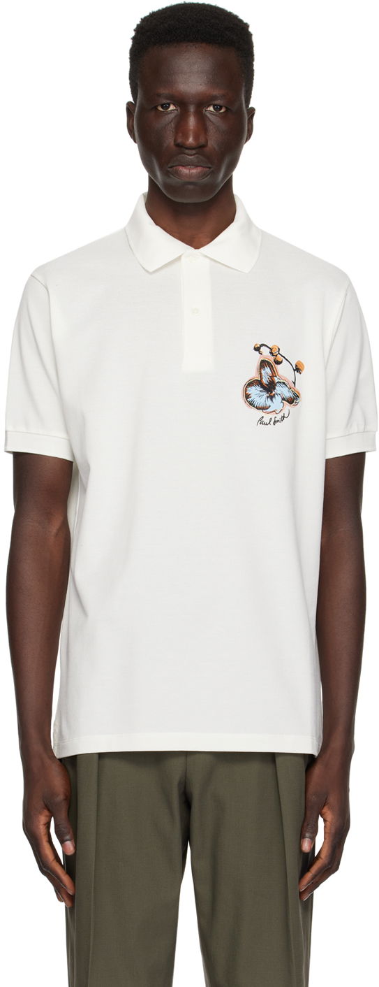 Polo majica Paul Smith Paul Smith Orchid Polo Bela | M1R-698P-MP4286-01