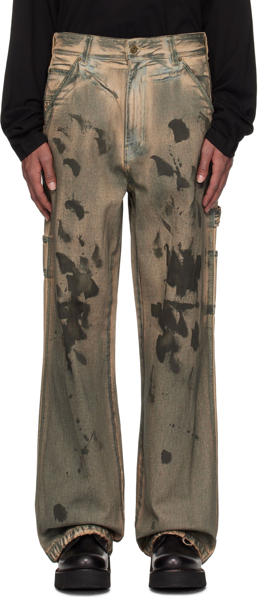 Kavbojke We11done We11done Carpenter Jeans Zelena | WD-DP3-24-338-M-BG