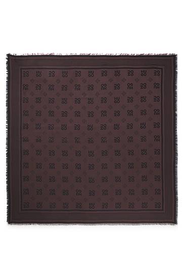 Šala BOSS Stacked-Logo Jacquard Modal Scarf Rjava | 50517684