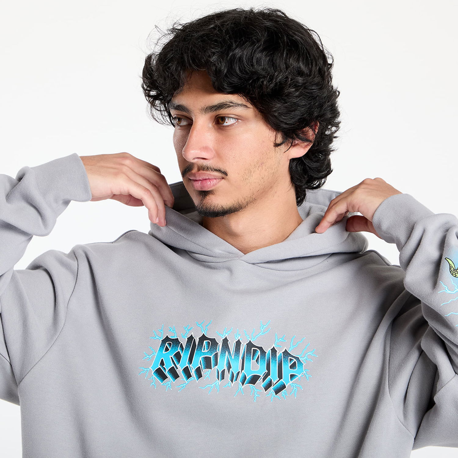 Pulover RIPNDIP RIPNDIP Alien Electric Hoodie Siva | RNDSUM25121, 1