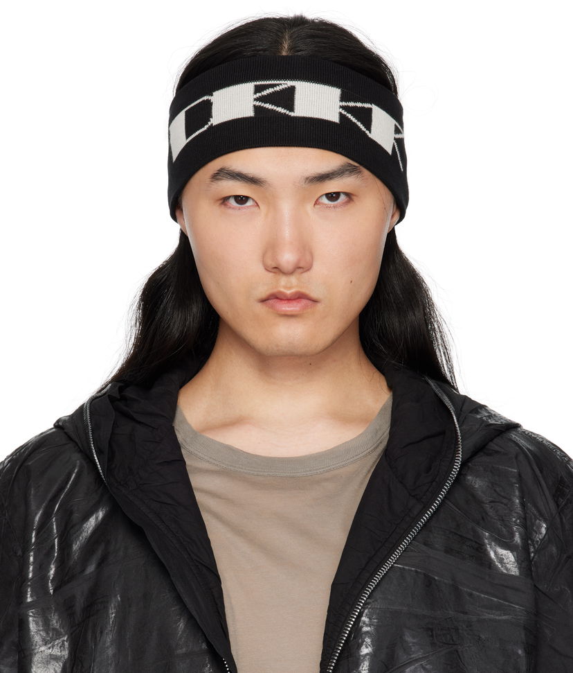 Šala Rick Owens Rick Owens DRKSHDW Hollywood Cotton Headband Črna | DA01E3480 KP6