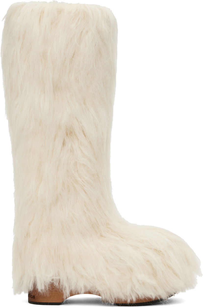 Oblačila Acne Studios Acne Studios Furry Clog Boots Bela | AD0788-