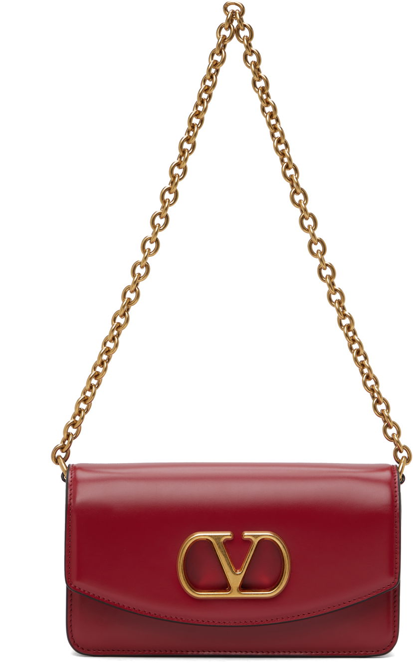 Torbica Valentino Valentino Garavani Small Chain Clutch Bag Rdeča | 6W0B0R71GCB