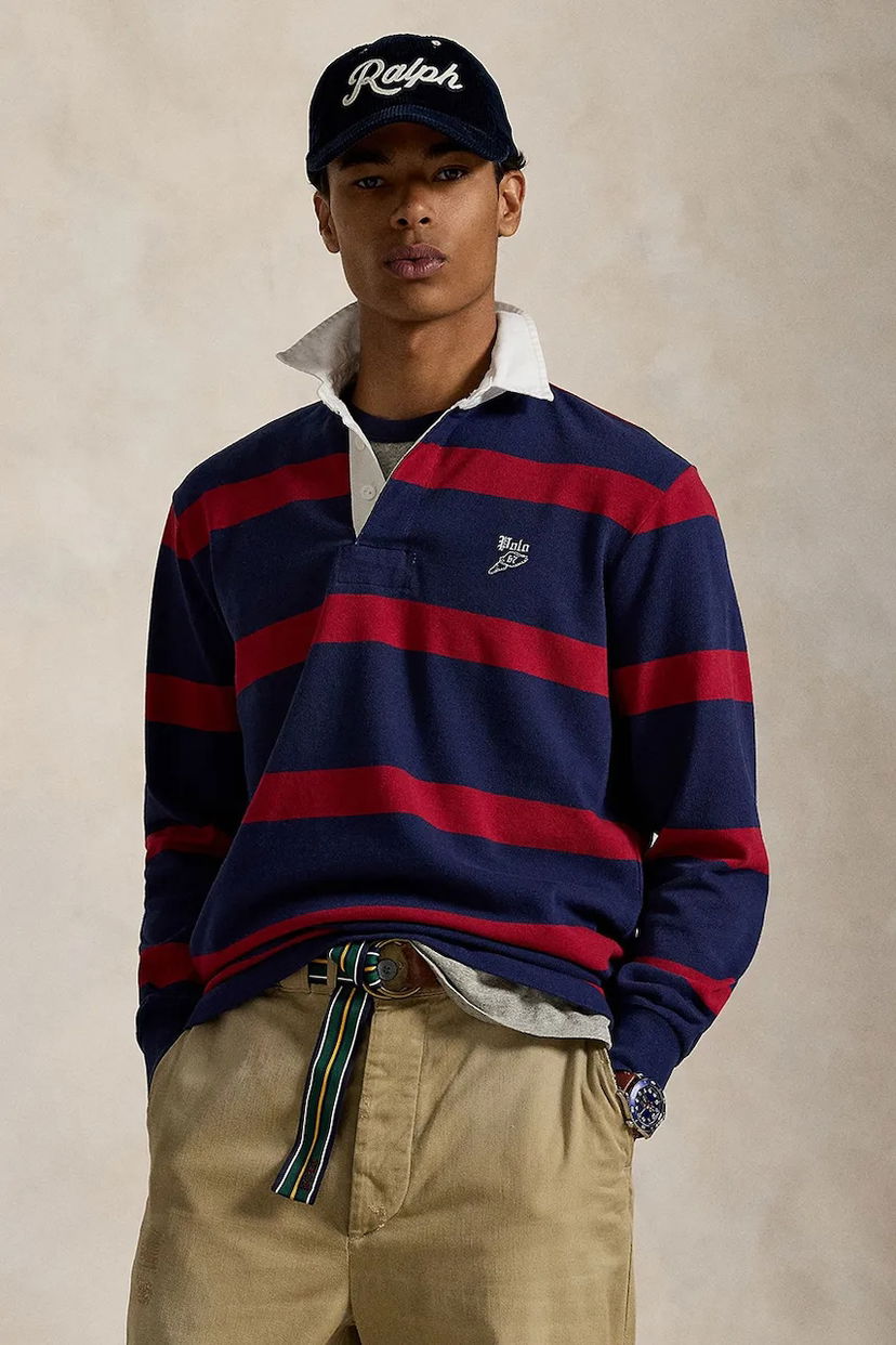 Polo majica Polo by Ralph Lauren Polo Ralph Lauren Lsrugbym2 Long Sleeve Rugby Shirt Mornarica | 710972673