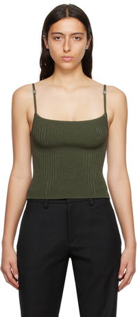 Ribbed Square Neck Spaghetti Strap Camisole
