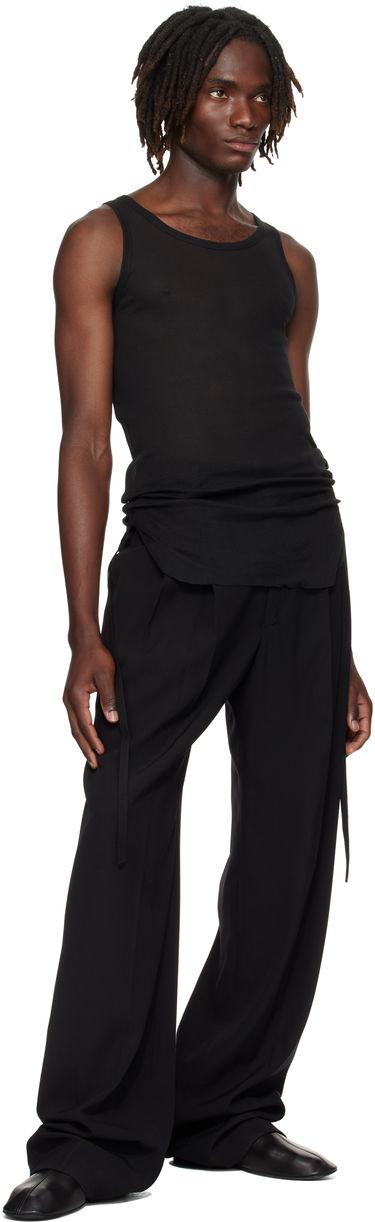 Majica brez rokavov Ann Demeulemeester Ann Demeulemeester Boris Ruched Tank Top Črna | B0011785-FA434-099, 3