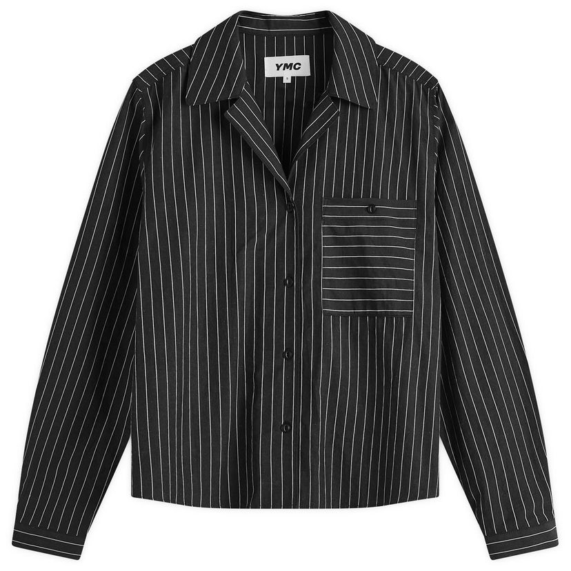 Srajce YMC Annie Striped Shirt Črna | Q2XMI-Black