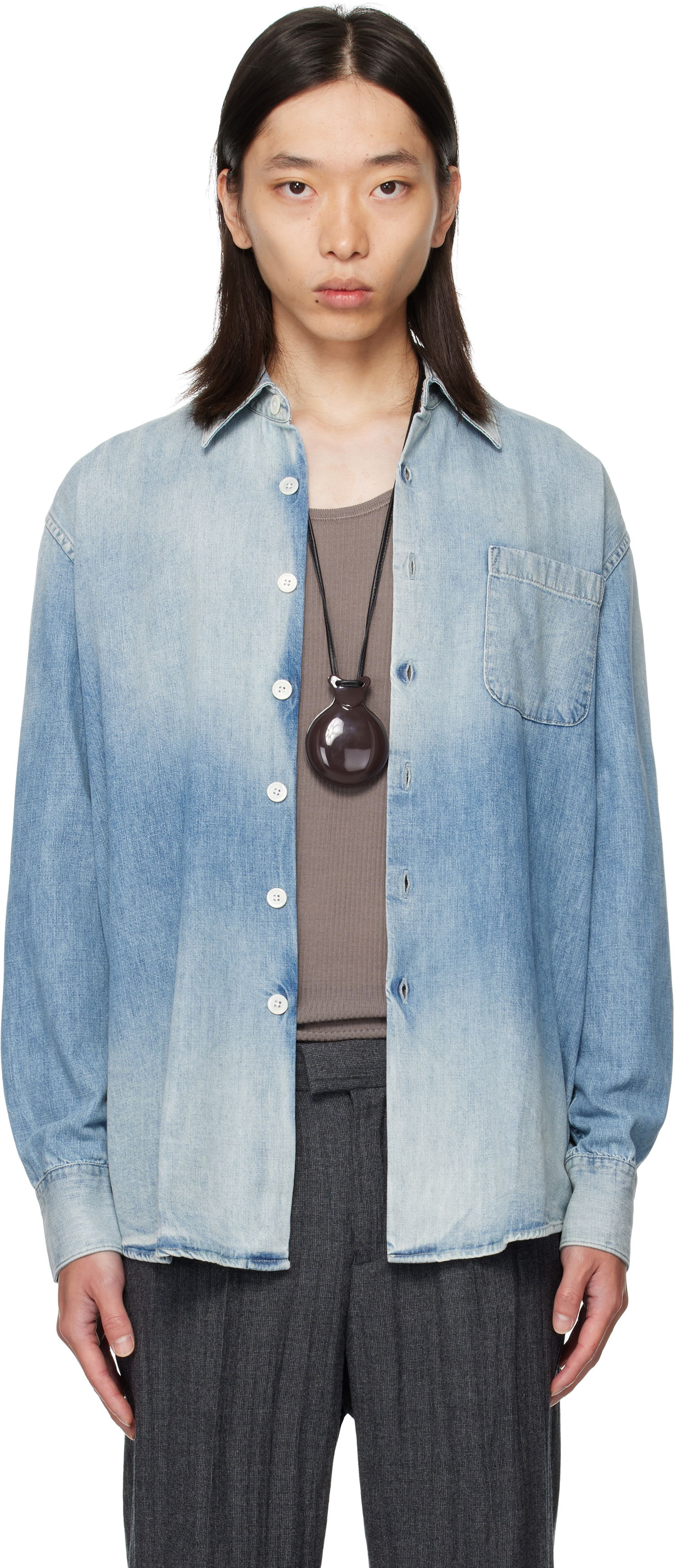 Srajce OUR LEGACY OUR LEGACY Above Denim Shirt Modra | M4252AC, 0