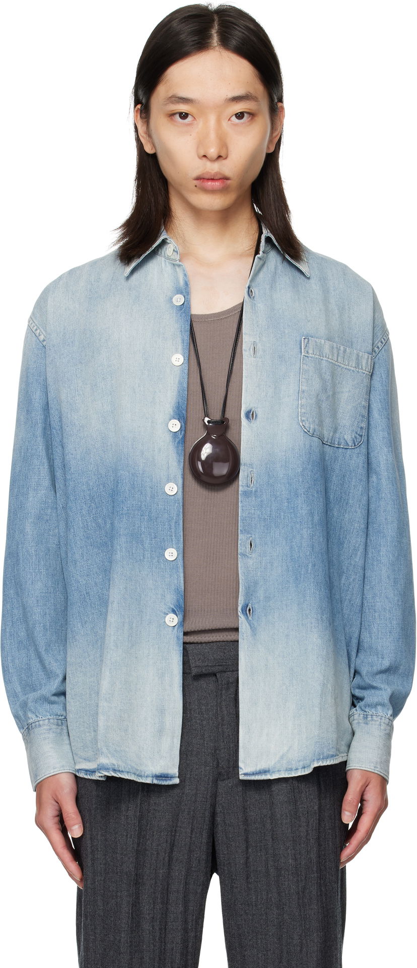 Srajce OUR LEGACY OUR LEGACY Above Denim Shirt Modra | M4252AC
