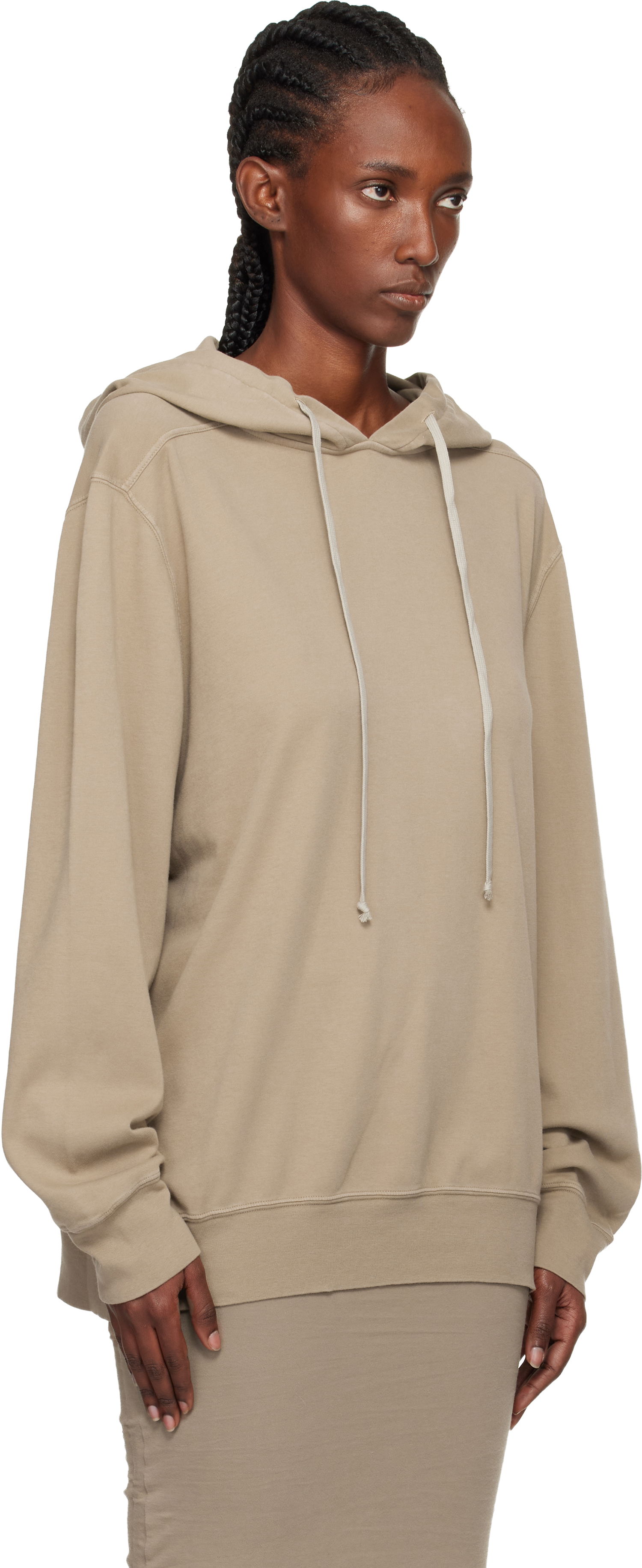 Pulover Rick Owens Concordians Oversized Hoodie Bež | DS02E7241 JDBP, 1