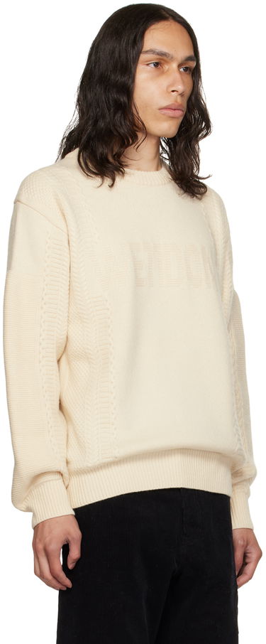 Pleteni pulover We11done We11done Square Patch Knit Sweater Bež | WD-KT3-23-643-U-IV, 1