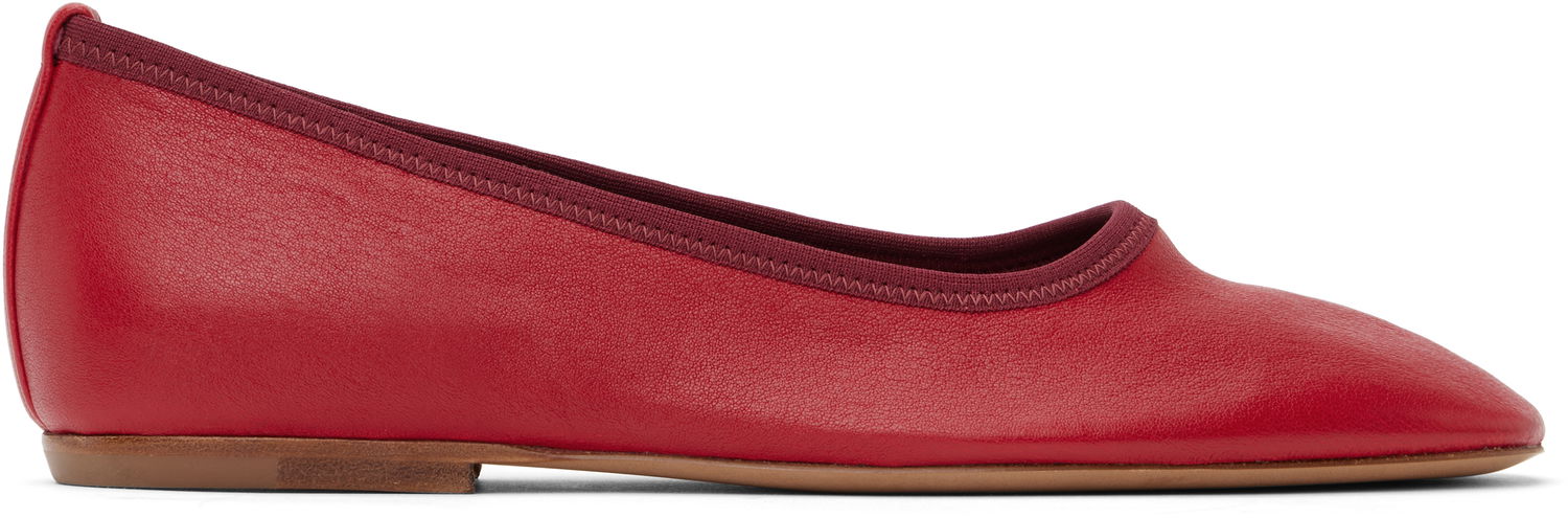Obleke Dries Van Noten Dries Van Noten Leather Ballerina Flats Rdeča | WS251-1634-140, 0