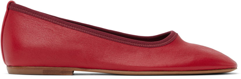 Obleke Dries Van Noten Dries Van Noten Leather Ballerina Flats Rdeča | WS251-1634-140