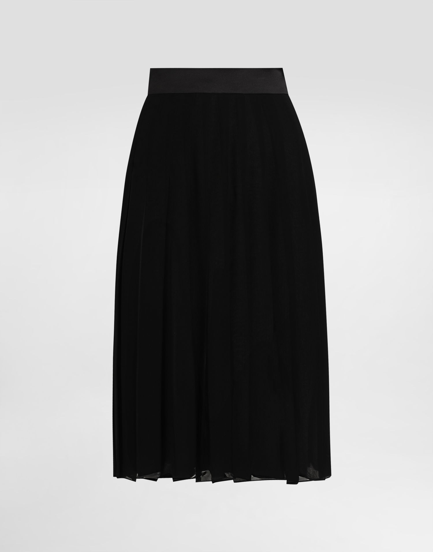 Krila Dolce & Gabbana Dolce & Gabbana Pleated Chiffon Midi Circle Skirt Črna | F4CYBTFUSNWN0000, 0