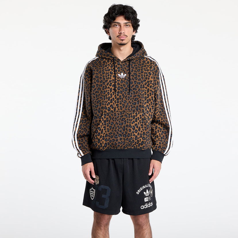 Pulover adidas Originals Graphic Lo Hoodie Rjava | JV7560