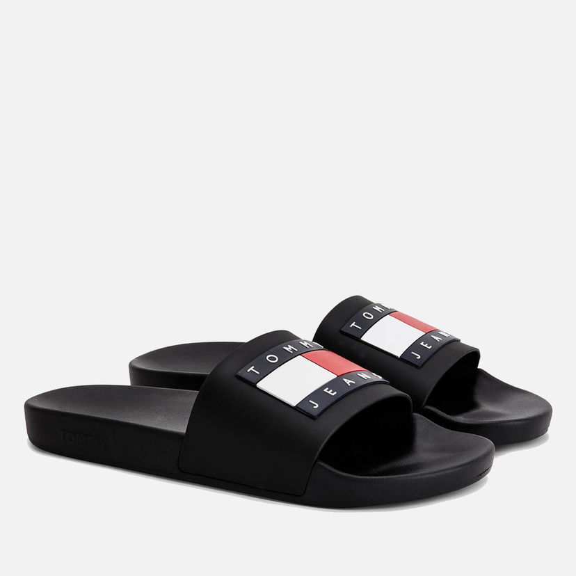 Superge in čevlji Tommy Hilfiger Rubber Slide Črna | EM0EM01191BDS