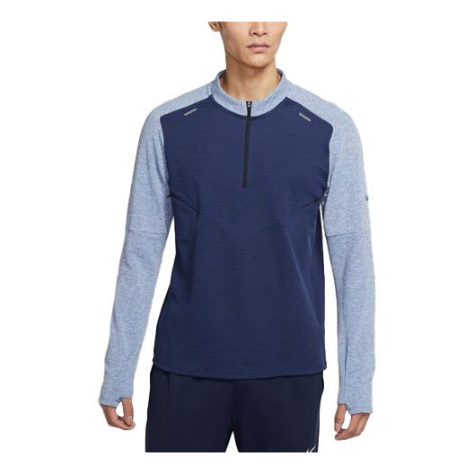 Pleteni pulover Nike Pinnacle Midlayer Running Top Modra | DA0439-410