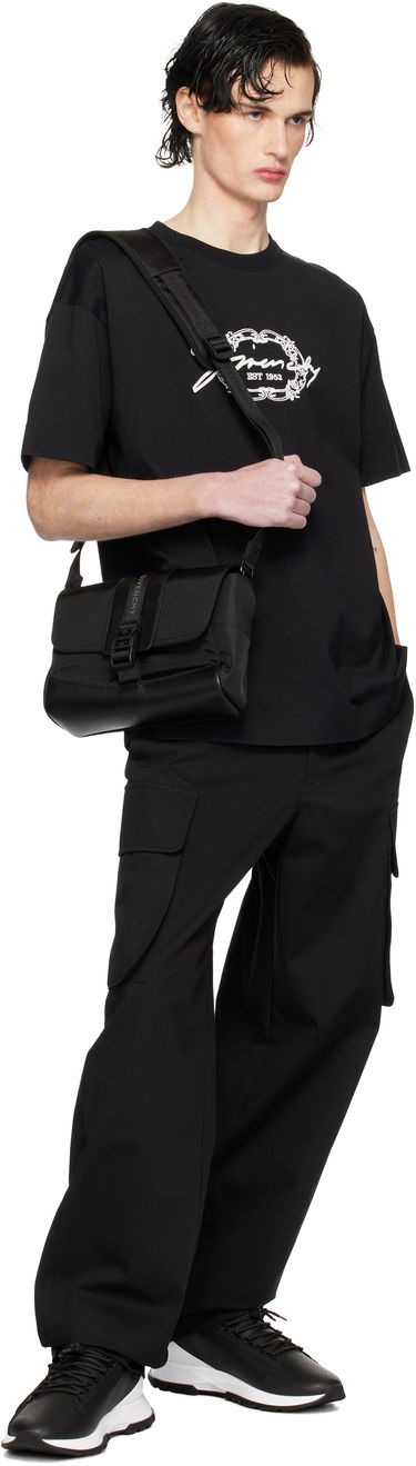 Torba za čez ramo Givenchy Technical Canvas and Leather Small G-Trail Messenger Bag Črna | BKU052K1X0001, 3