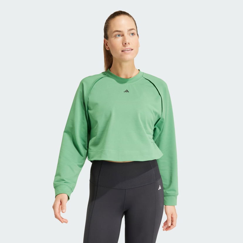 Pulover adidas Performance Power Hidden Racerback Overlay Cover Up Zelena | IT9198