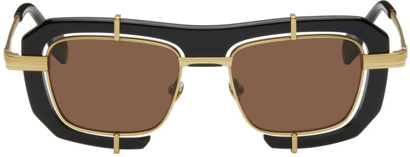 Sončna očala JW Anderson SSENSE Exclusive Black & Gold Geometric Sunglasses Črna | EW0008-FA0426