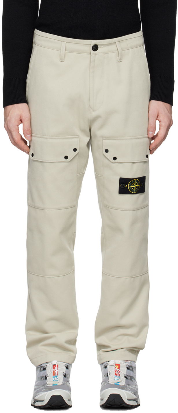 Cargo hlače Stone Island Logo Patch Cargo Pants Bež | 811532403