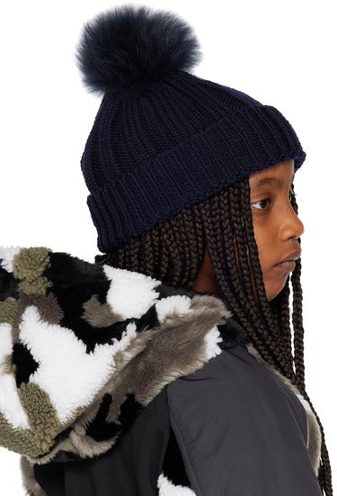 Beanie WOOLRICH Woolrich Kids Pom Pom Beanie Mornarica | CFWKAC0145FRUF0428, 2