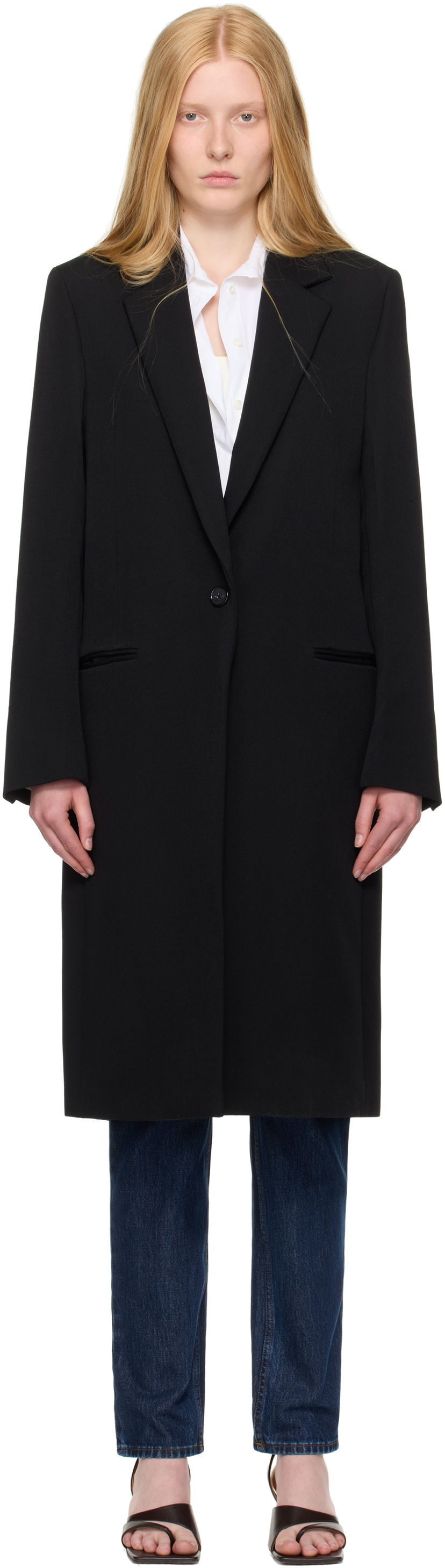 Plašči TOTEME TOTEME Classic Tailored Coat Črna | 252-WRO0198-FB0412