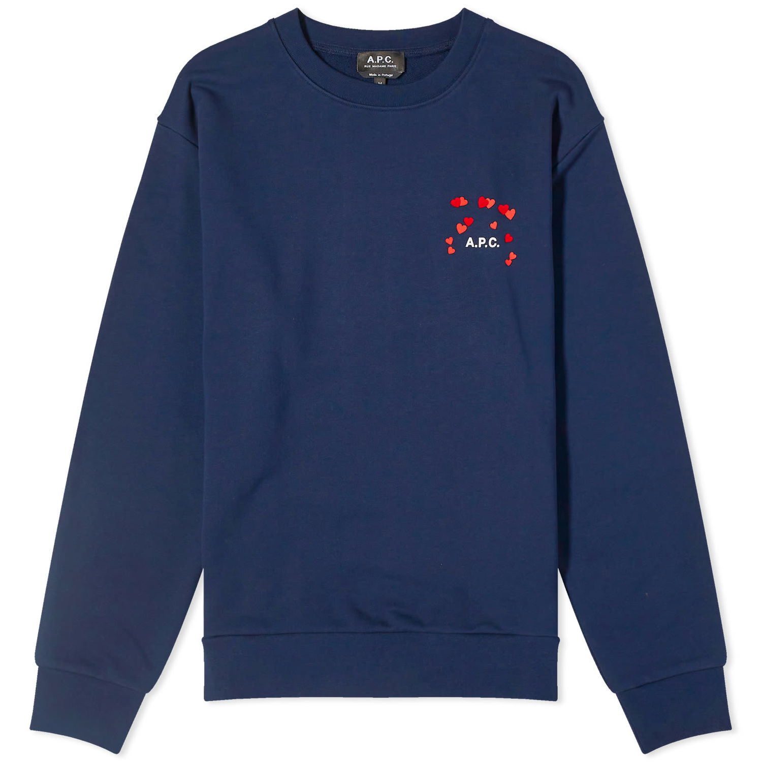 Pleteni pulover A.P.C. alentines Logo Crewneck Mornarica | COEIP-M27895-IAK, 0