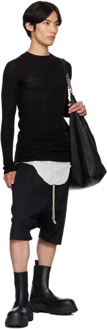 Kratke hlače Rick Owens Rick Owens Pods Shorts Črna | RU02E1384 TE, 3