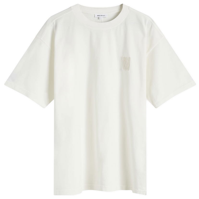 Majica NORSE PROJECTS Simon Patch Logo T-Shirt Bela | N01-0667-0957