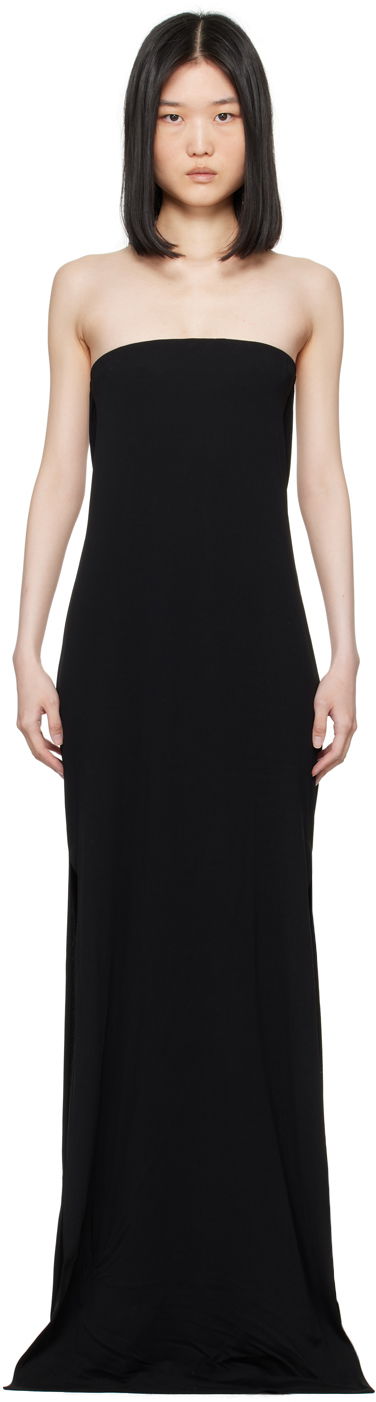 Obleke Ann Demeulemeester Strapless Maxi Dress Črna | 2401-W-JDR30-FA433-099