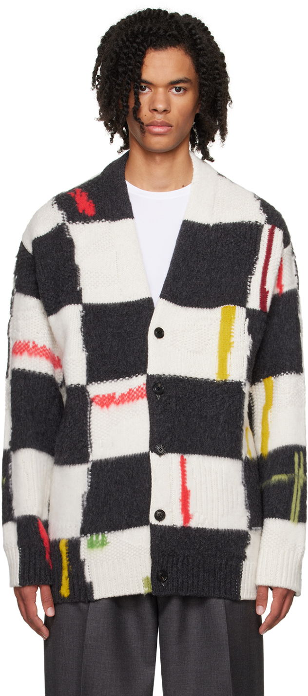 Pleteni pulover ZEGNA ZEGNA x The Elder Statesman Check Cardigan Večbarvna | TCW35A6-CRG