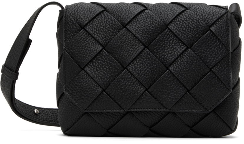 Torba za čez ramo Bottega Veneta Bottega Veneta Diago Woven Crossbody Bag Črna | 795637-V4FV1-8803