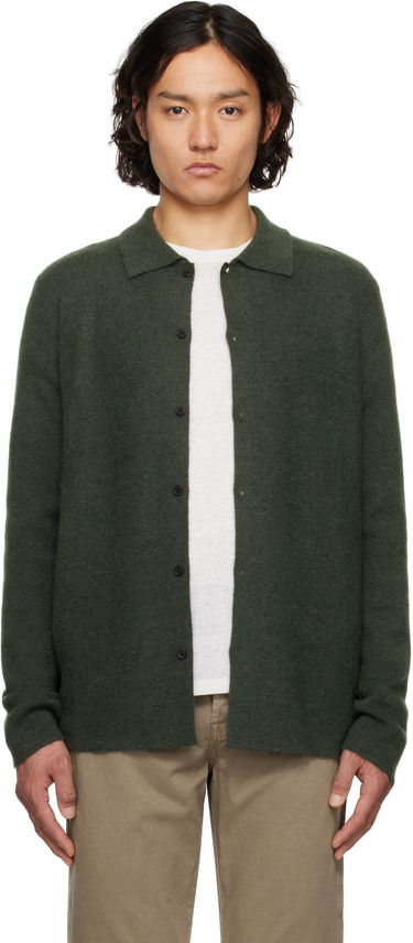 Pleteni pulover The Row The Row Iverson Cardigan Zelena | 874-Y363, 0