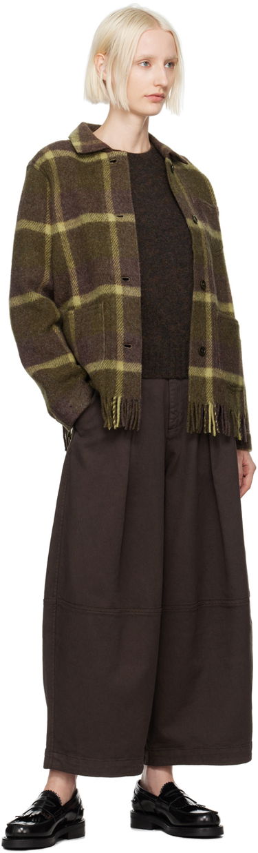 Pleteni pulover YMC Jets Relaxed Fit Knitted Sweater Rjava | Q8XAA, 3