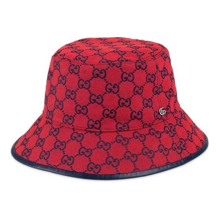 Klobuk Gucci Reversible GG Monogram Bucket Hat Rdeča | 656573-3HAD0-6468, 0