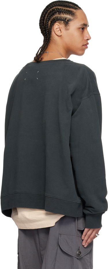 Pleteni pulover Maison Margiela Maison Margiela Embroidered Sweatshirt Siva | S50GU0230 M25017, 2