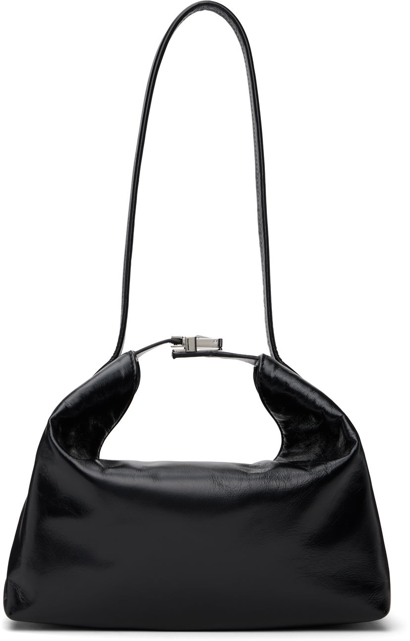 Torbica BY FAR Bea Creased Leather Shoulder Bag Črna | MWBSB052LL002BK001PL