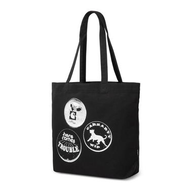 Tote bag Carhartt WIP Black Canvas Tote Bag with Graphic Pins Print Črna | I033975_5, 2