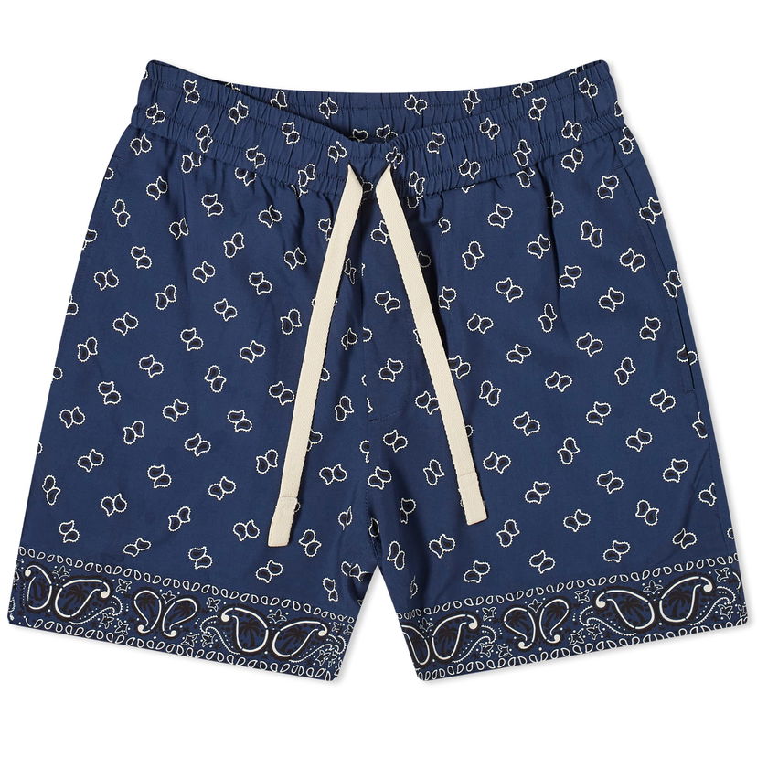 Kratke hlače Palm Angels Paisley Shorts Modra | PMCB034S24FAB0054646