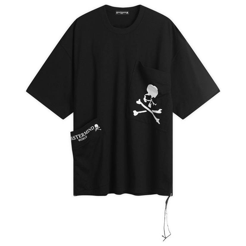 Majica Mastermind WORLD MASTERMIND WORLD Skull & Crossbones Multi Pocket Short Sleeve T-Shirt Črna | MW25S15-TS025-012