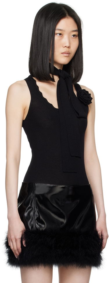 Majica brez rokavov Blumarine Wool Knit Tank Top Črna | A422M505A, 1