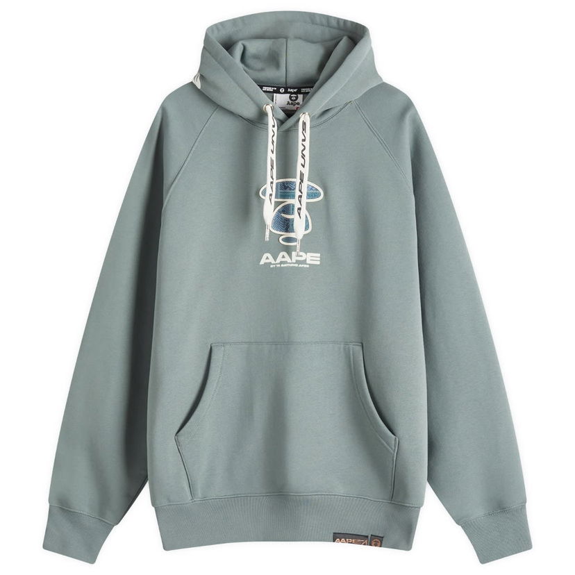 Pulover AAPE by A Bathing Ape AAPE Croc Chest Badge Hoody Zelena | AAPSWMB357XXNGRN