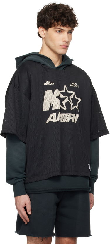 Dres AMIRI AMIRI MA Star Mesh Hoodie Črna | AMJYHD1092, 1