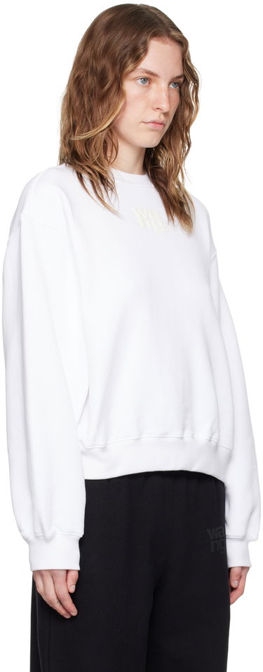 Pulover Alexander Wang Puff Logo Sweatshirt Bela | 4CC3241508, 1