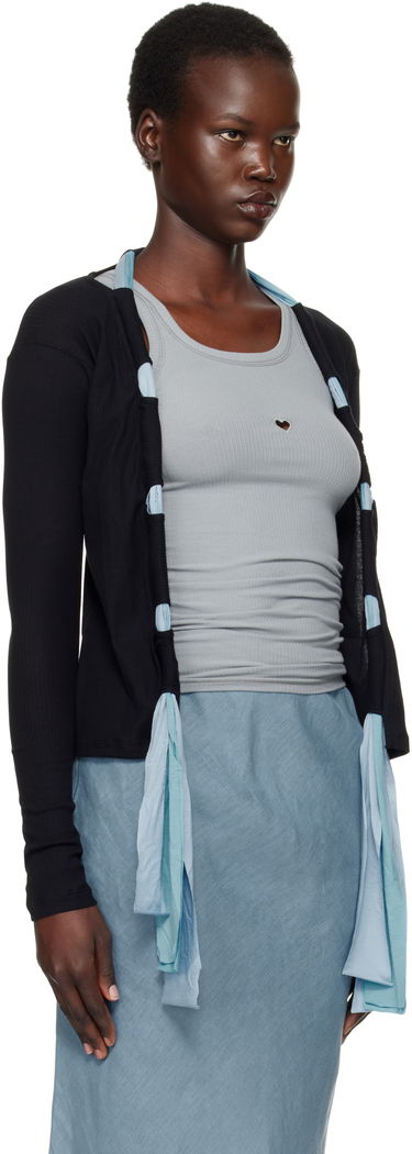 Pleteni pulover Baserange Circ Black & Blue Cardigan Črna | TOCC-RB-SP25, 1