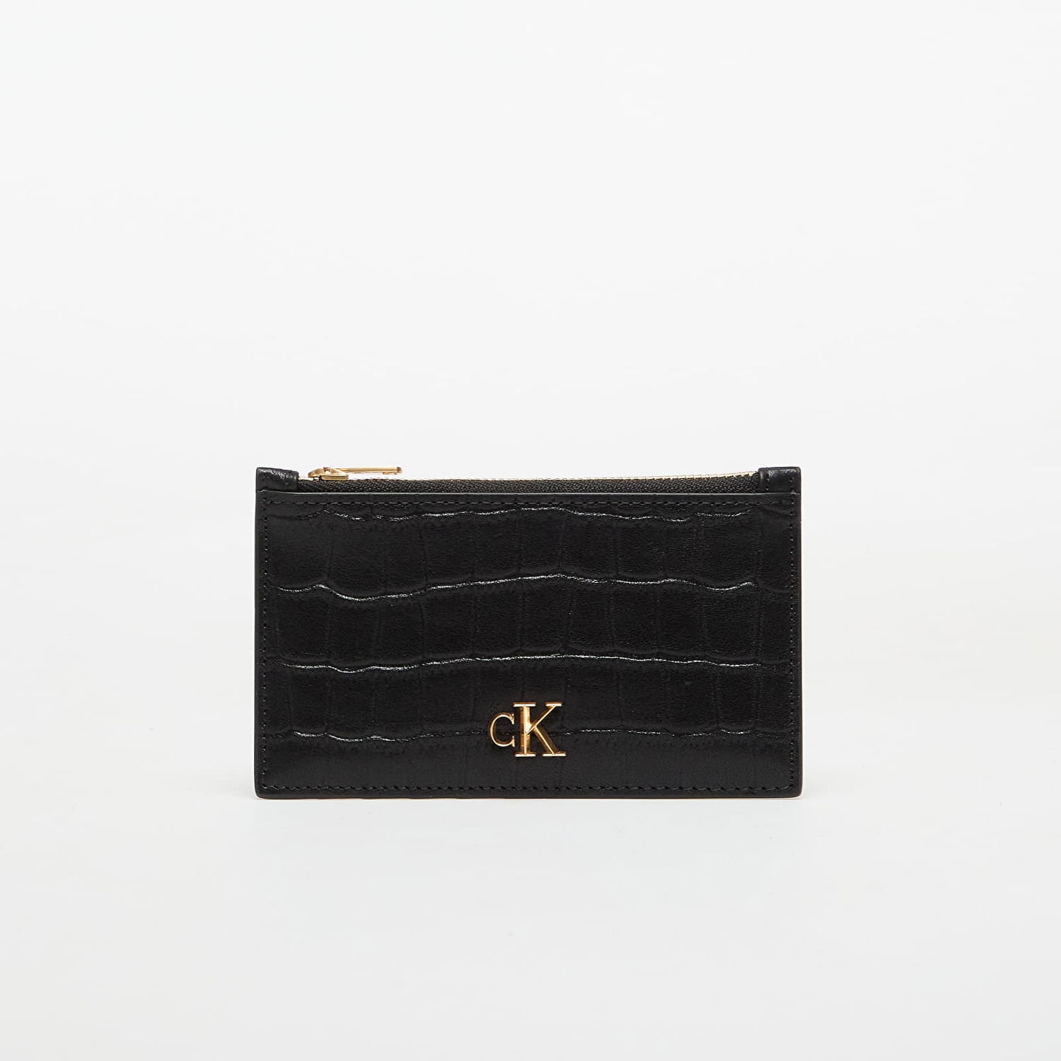 Denarnica CALVIN KLEIN Croc 6 Cc Cardcase Black Črna | LV04F1094G UB1, 0